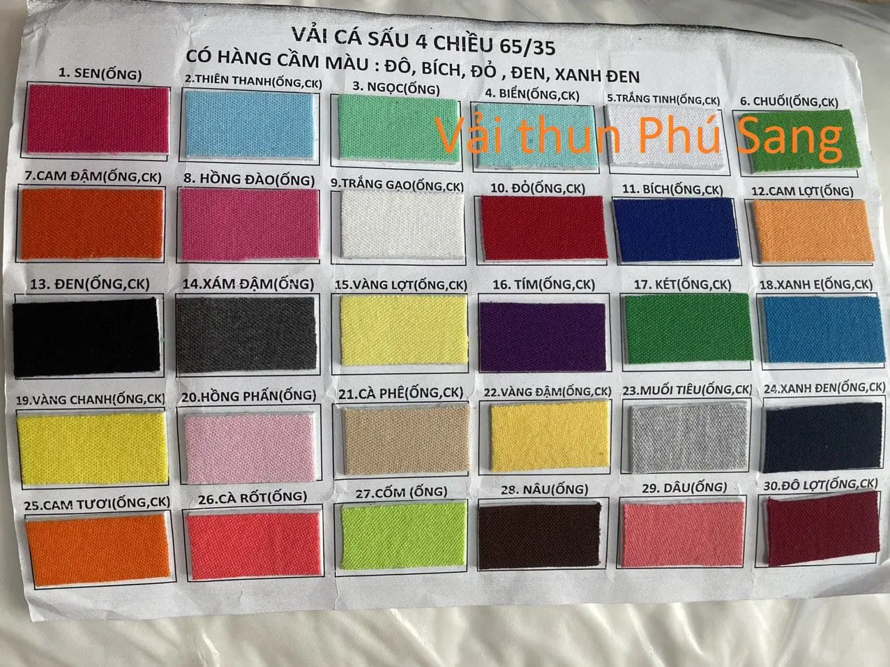 VẢI THUN CÁ SẤU TICI - 65/35 - TIXI - Giá Sỉ 4 Vải thun cá sấu tici