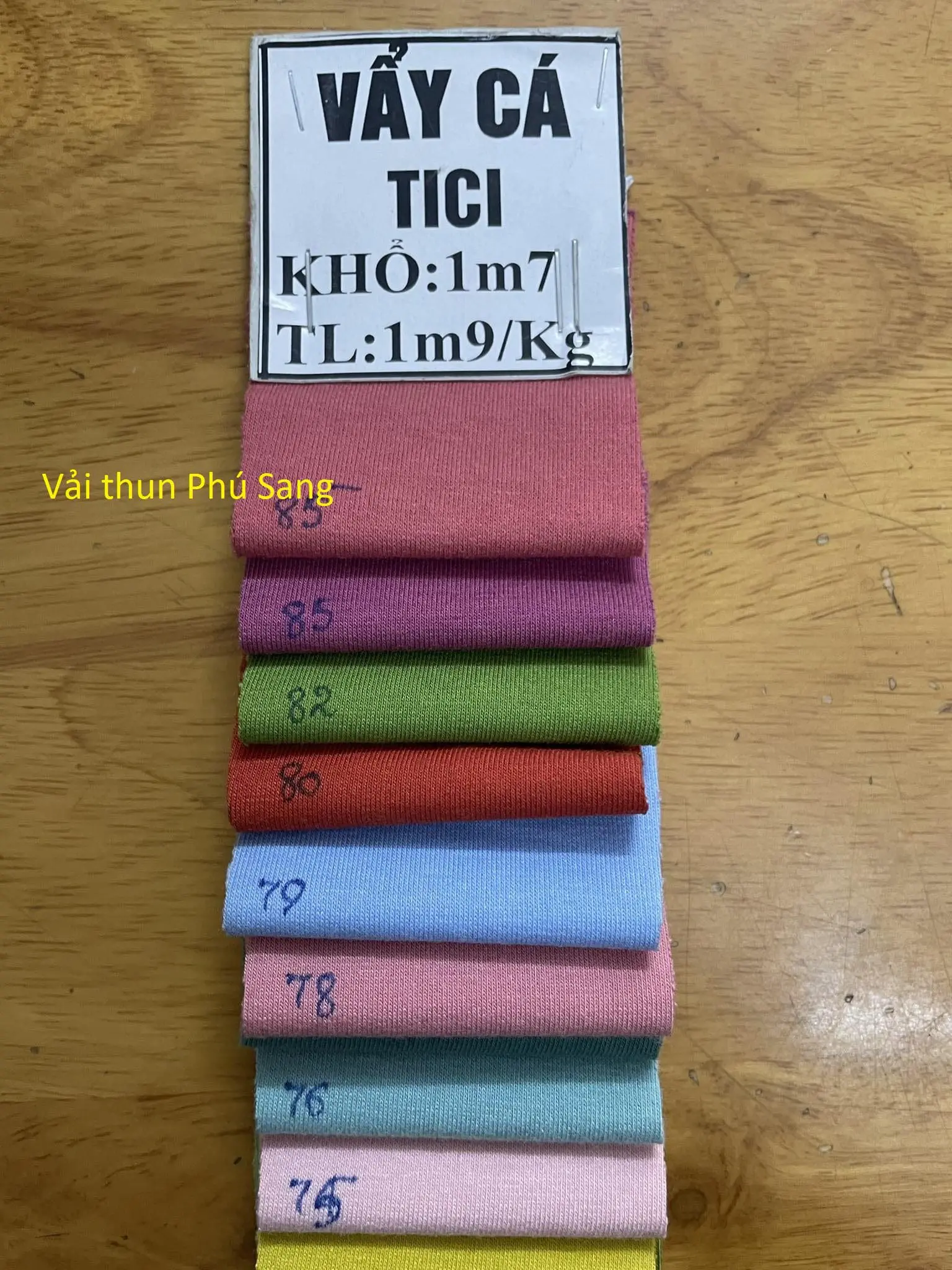 VẢI THUN DA CÁ TICI - 65/35 - 4 CHIỀU 5 vải thun da cá tici