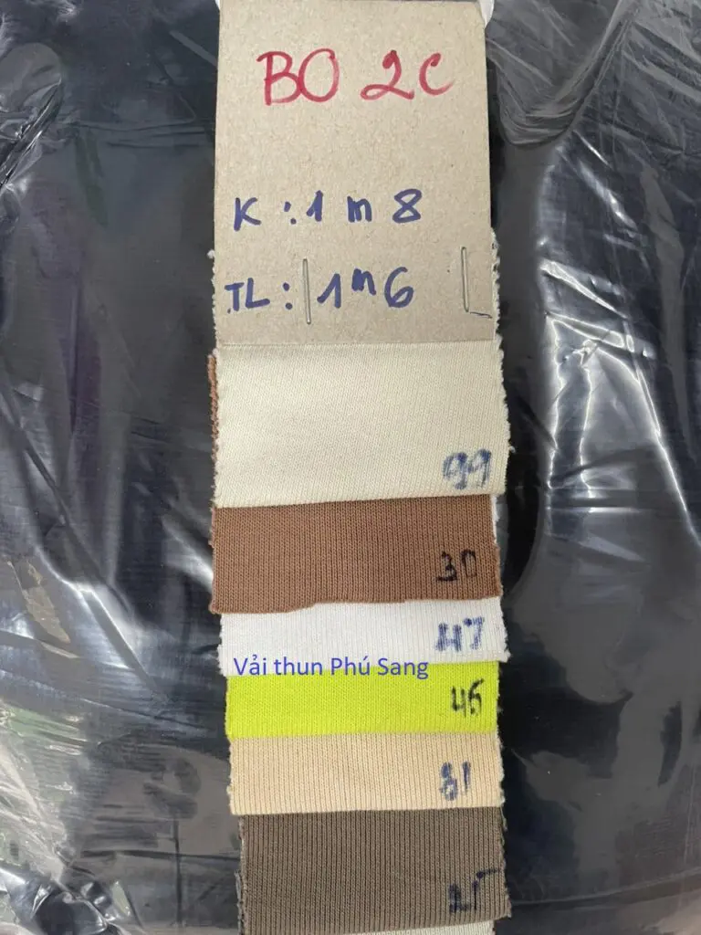 Vải thun may bo cotton 2 chiều