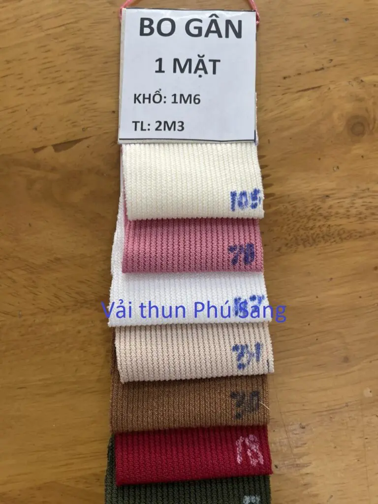 Vải thun Bo Gân 1 mặt co giãn 4 chiều - Phú Sang Fabric 6 VẢi thun bo gân 1 mặt