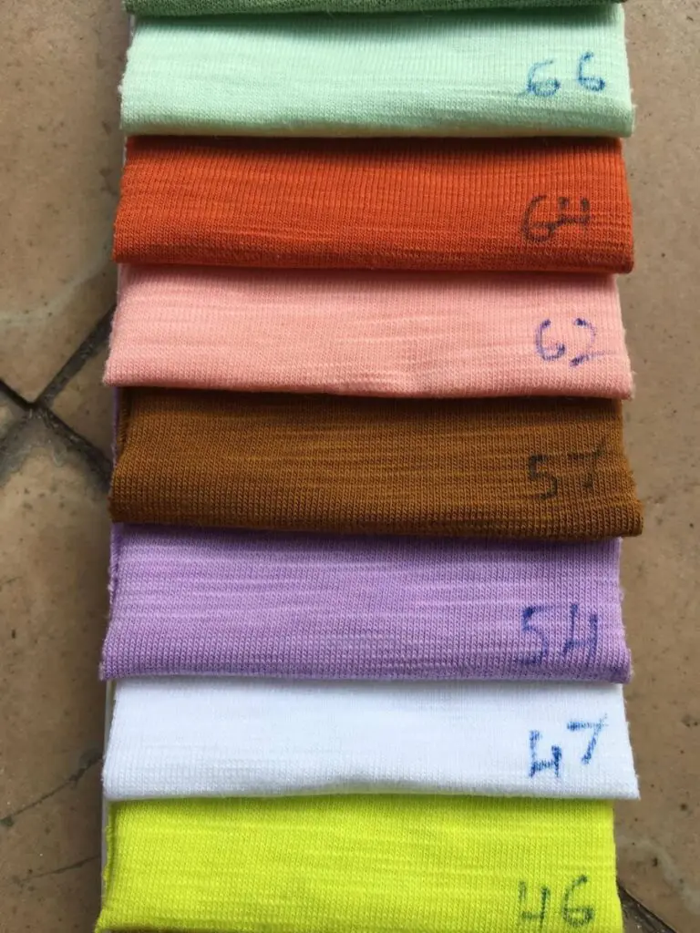Vải thun sớ gỗ cotton slub vân xước tự nhiên