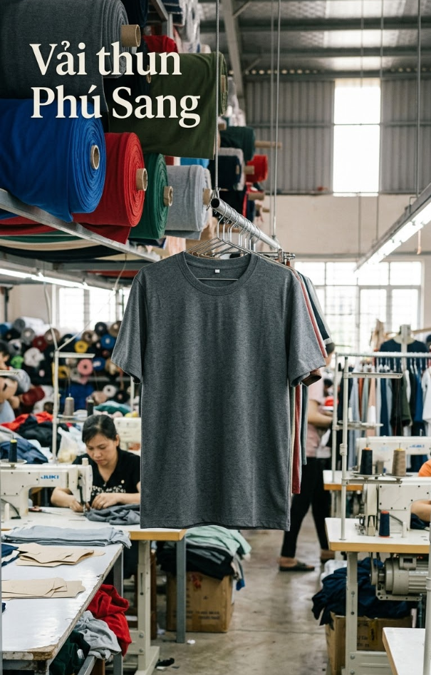 Vải thun polyester dùng sợi DTY, FDY hay ATY? Loại nào may áo tốt? 3 Vai thun Phu Sang - Download