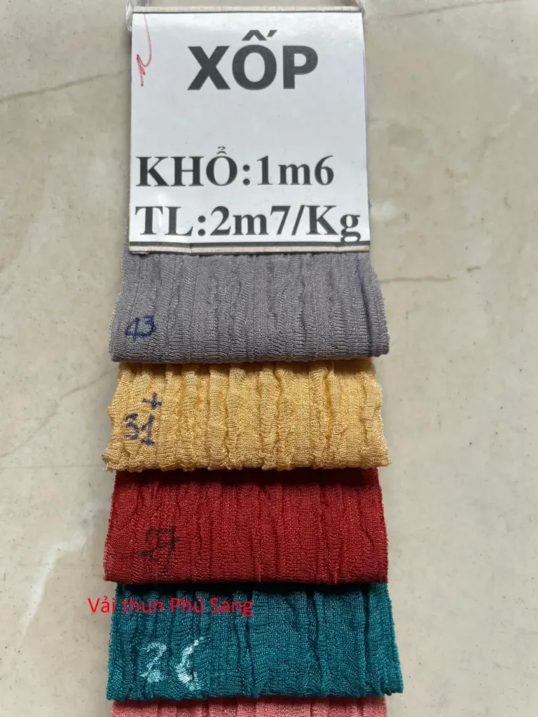 Vải thun Xốp 4 chiều - vải thun PHú Sang