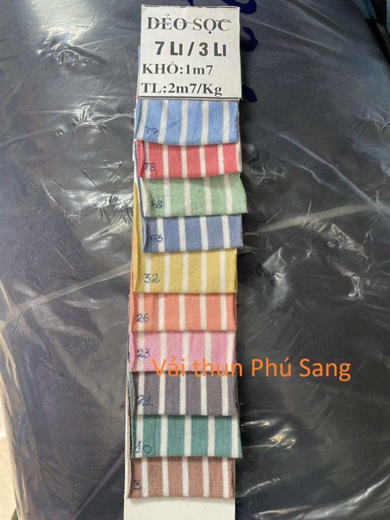 Vải thun sọc visco - Phú Sang