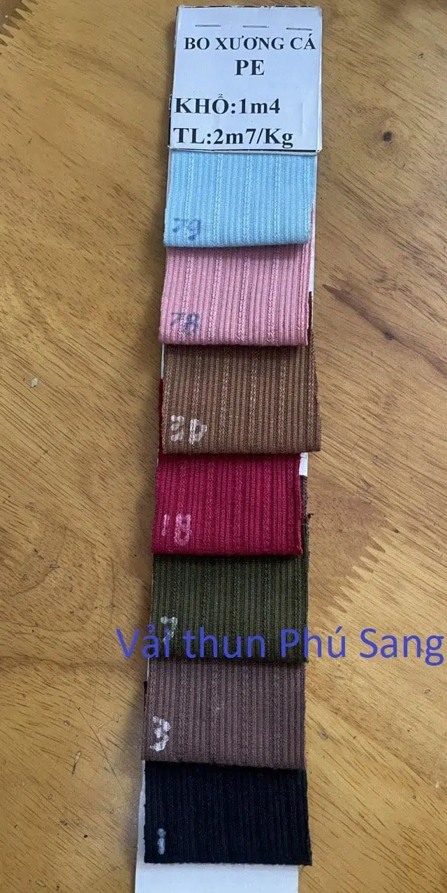 Vải thun bo xương cá