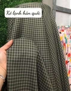 Vải kẻ lạnh Hàn quốc