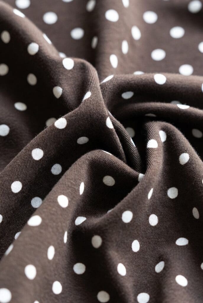 Vải thun đốm bi