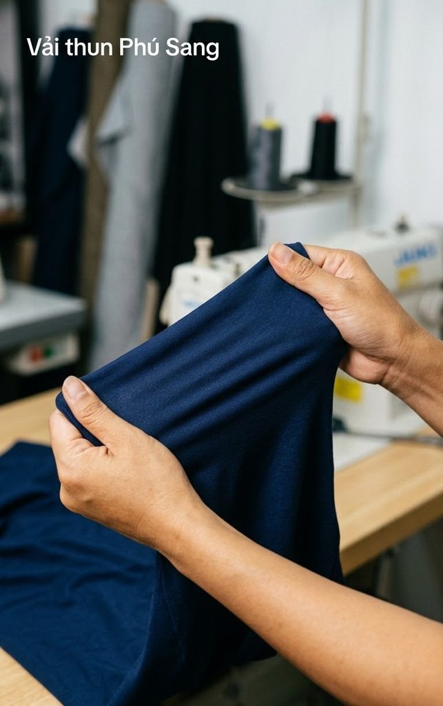 Cách đo độ co rút vải thun sau giặt trước khi đặt may số lượng lớn 3 Vai thun Phu Sang - A E F E A Af C B A