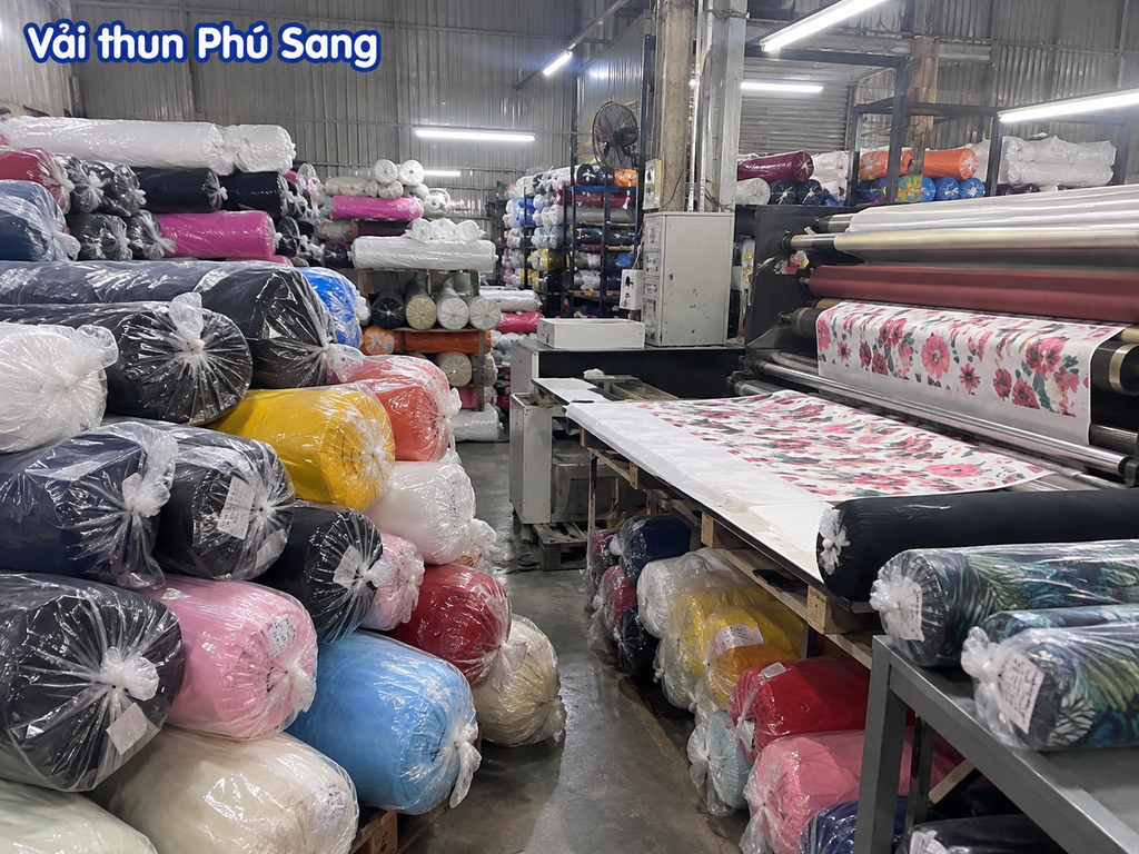 Vai thun Phu Sang - Xuong In Vai Phu Sang Ruc Ro