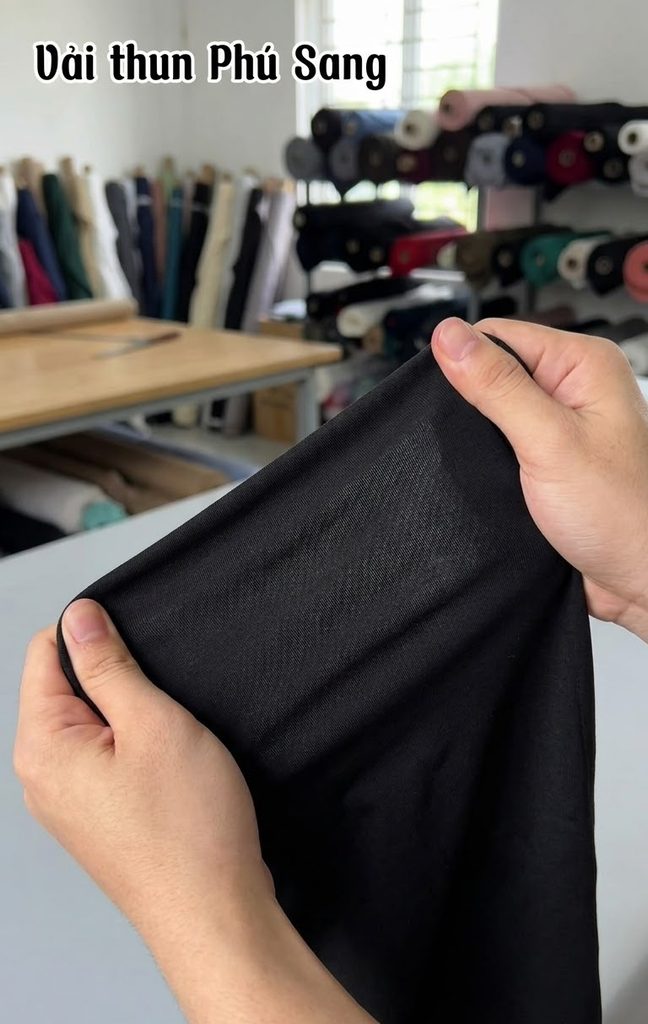 Cách đo độ co rút vải thun sau giặt trước khi đặt may số lượng lớn 2 Vai thun Phu Sang - F F D C A B Bd Dc